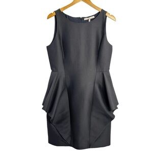 Halston Heritage Womens Sleeveless Structured Mini Cocktail Dress Sz 8 Black